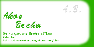 akos brehm business card